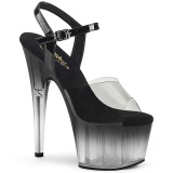 Gris transparent 18 cm ADORE-708T-2 chaussures de striptease