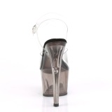 Gris transparent 18 cm ADORE-708T chaussures de striptease