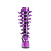Hologramme 14 cm SWING-815 plateforme bottes alternative  boucles pourpre