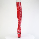 Hologramme 18 cm ADORE-3019HWR talons hauts bottes cuissardes bout ouvert rouges