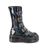 Hologramme 5 cm EMILY-330 plateformes bottes  boucles pour femmes