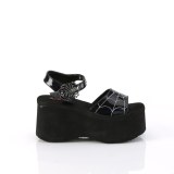 Hologramme 6,5 cm DemoniaCult FUNN-10 emo lolita sandale talon compens plateforme