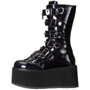 Hologramme 9 cm DAMNED-225-2 plateformes bottes  boucles pour femmes