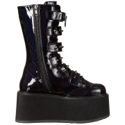 Hologramme 9 cm DAMNED-225-2 plateformes bottes  boucles pour femmes