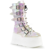 Hologramme 9 cm DAMNED-225 plateformes bottes  boucles pour femmes