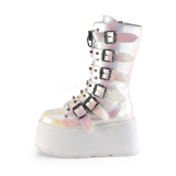 Hologramme 9 cm DAMNED-225 plateformes bottes  boucles pour femmes