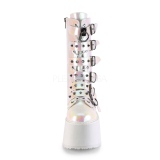 Hologramme 9 cm DAMNED-225 plateformes bottes  boucles pour femmes