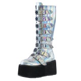 Hologramme 9 cm DAMNED-318 plateformes bottes  boucles pour femmes