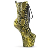 Jaune motif serpent 20 cm CRAZE-1040SP pony bottines de pole dance