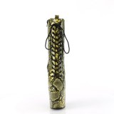 Jaune motif serpent 20 cm CRAZE-1040SP pony bottines de pole dance