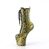 Jaune motif serpent 20 cm CRAZE-1040SP pony bottines de pole dance