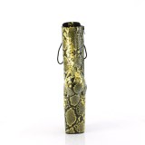 Jaune motif serpent 20 cm CRAZE-1040SP pony bottines de pole dance