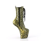 Jaune motif serpent 20 cm CRAZE-1040SP pony bottines de pole dance