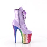 Lavande glitter 20 cm FLAMINGO-1020HG exotic bottines de striptease