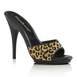 Leopard 13 cm Fabulicious POISE-501FUR mules talons hauts