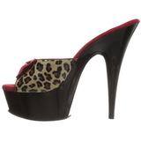 Leopard 15 cm Pleaser DELIGHT-601-6 Mules Talon Haut