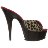 Leopard 15 cm Pleaser DELIGHT-601-6 Mules Talon Haut