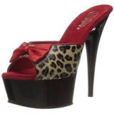 Leopard 15 cm Pleaser DELIGHT-601-6 Mules Talon Haut