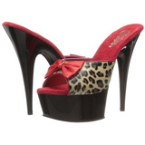 Leopard 15 cm Pleaser DELIGHT-601-6 Mules Talon Haut