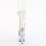 MOON1021C - 18 cm bottine talon haut femme pleaser strass transparentes