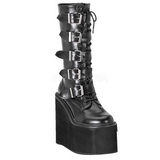 Mat 14 cm SWING-220 plateformes bottes  boucles pour femmes