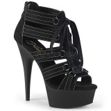 Microfibre 15 cm DELIGHT-693 sandales pleaser plateforme