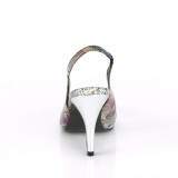 Motif serpent 10 cm DREAM-405 escarpins slingback chaussures travesti