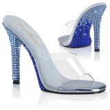 Mules Bleues 11,5 cm GALA-01DMM Mules  talons hauts strass