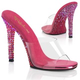 Mules Pink 11,5 cm GALA-01DMM Mules  talons hauts strass