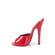 Mules rouge 15 cm DOMINA-101 Mules  talons hauts fetish