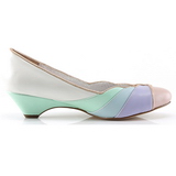 Multicolore 4 cm retro vintage LULU-05 Pinup escarpins femmes  talons bas