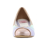 Multicolore 4 cm retro vintage LULU-05 Pinup escarpins femmes  talons bas