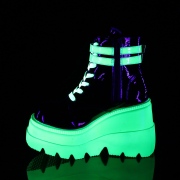 Neon 11,5 cm SHAKER-52 bottine plateforme compense blanc