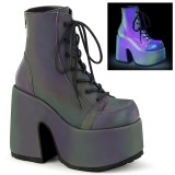 Neon 13 cm CAMEL-203 chunky bottines demonia plateforme