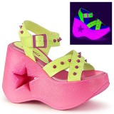 Neon 13 cm Demonia DYNAMITE-02 sandales lolita talons compenses
