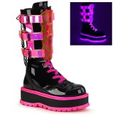 Neon 5 cm SLACKER-156-2 bottes cyberpunk plateforme