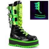 Neon 5 cm SLACKER-156 bottes cyberpunk plateforme