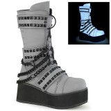 Neon 8,5 cm TRASHVILLE-138 bottes demonia - bottes plateforme unisex