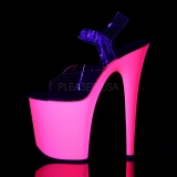 Neon Rose 20 cm Pleaser FLAMINGO-808UV Talons Hauts Plateforme