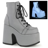 Neon Vegan 13 cm CAMEL-203 chunky bottines demonia plateforme