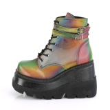 Neon arc en ciel 11,5 cm SHAKER-52 bottines plateforme compenses lolita