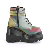 Neon arc en ciel 11,5 cm SHAKER-52 bottines plateforme compenses lolita