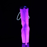 Neon glitter 18 cm Pleaser bottines talons hauts femme