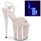 Neon paillettes 20 cm FLAMINGO-810UVG chaussure  talons de pole dance