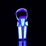 Neon paillettes 20 cm FLAMINGO-810UVG chaussure à talons de pole dance