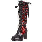 Noir 10 cm CRYPTO-106 plateformes bottes  boucles pour femmes