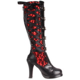 Noir 10 cm CRYPTO-106 plateformes bottes  boucles pour femmes