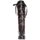 Noir 10 cm CRYPTO-106 plateformes bottes  boucles pour femmes