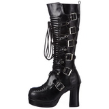 Noir 11,5 cm GOTHIKA-200 bottes lolita gothique semelles paisses