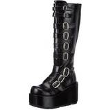 Noir 11 cm CONCORD-108 bottes lolita gothique semelles paisses